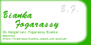 bianka fogarassy business card